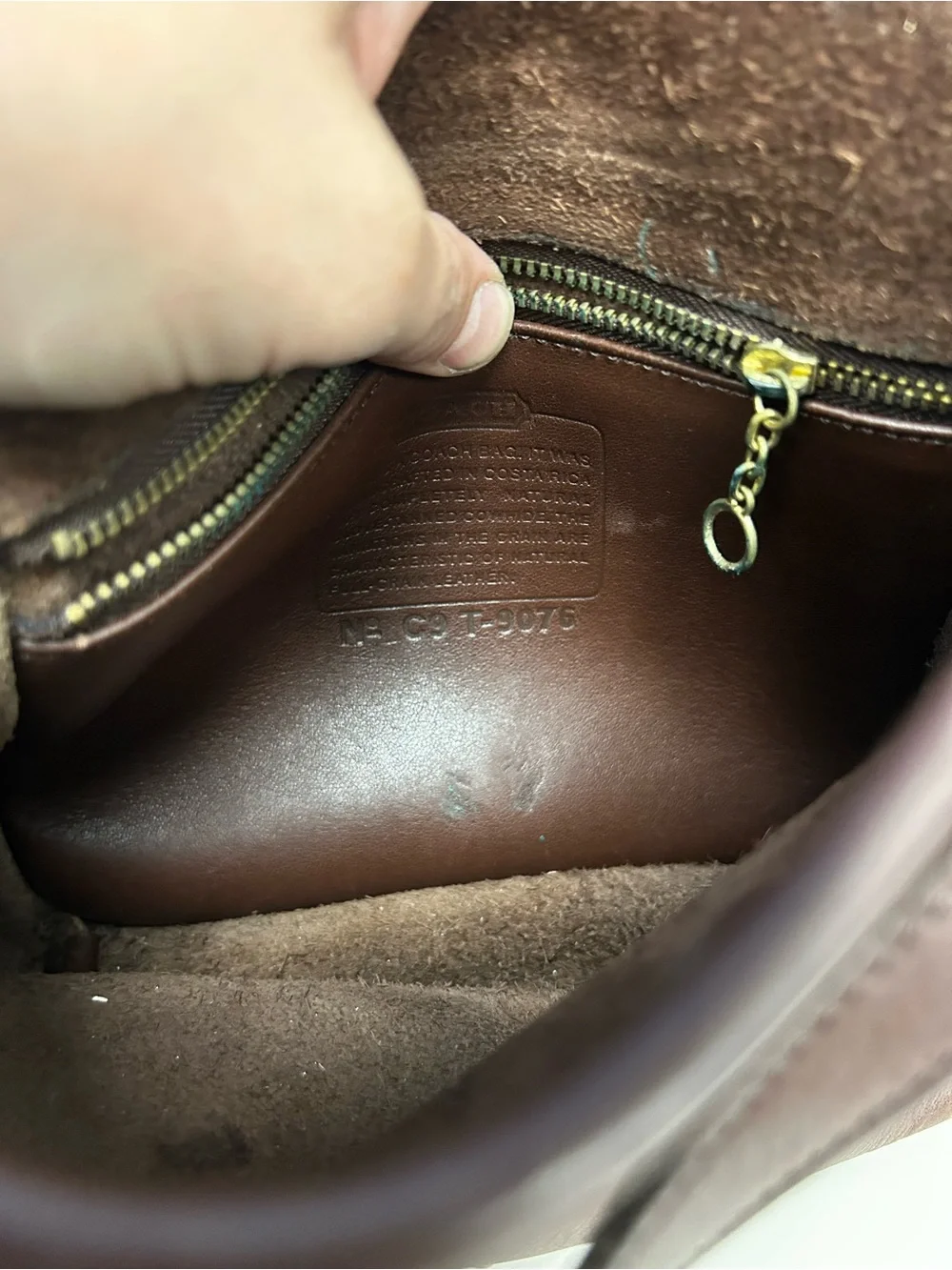 9076 VTG COACH Companion bag - British Tan USA Made